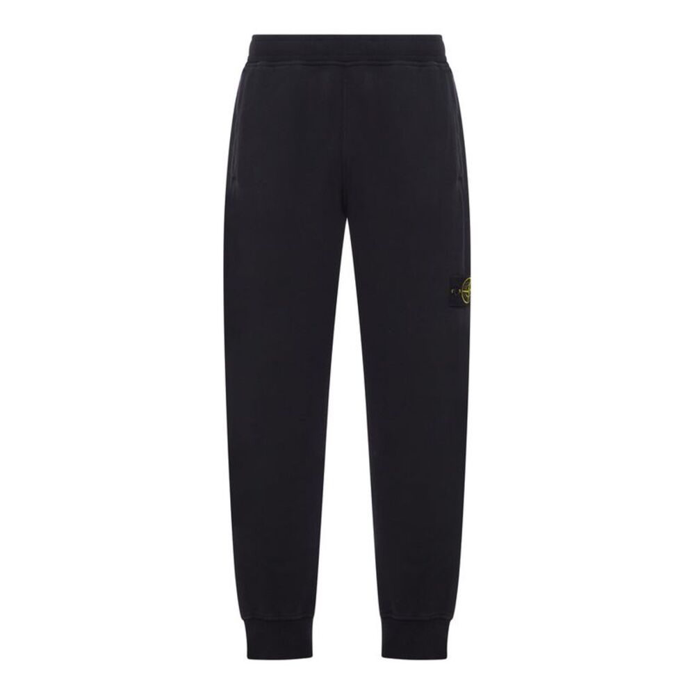 Stone Island Men Cotton Joggers With Compass Logo